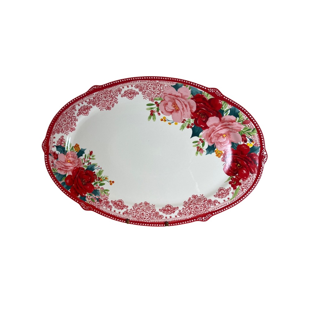 The Pioneer Woman Rosie Toile 21"Platter Retired (HTF) Cottagecore Farmhouse